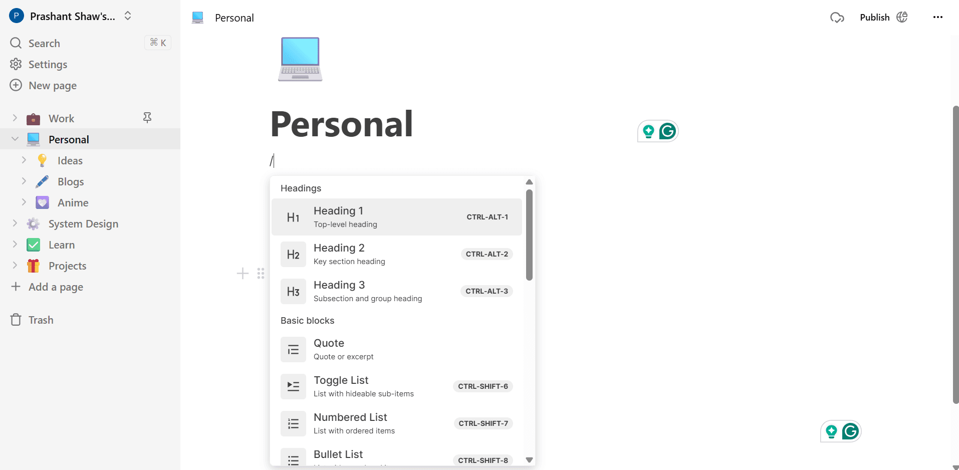 Create Your First Document